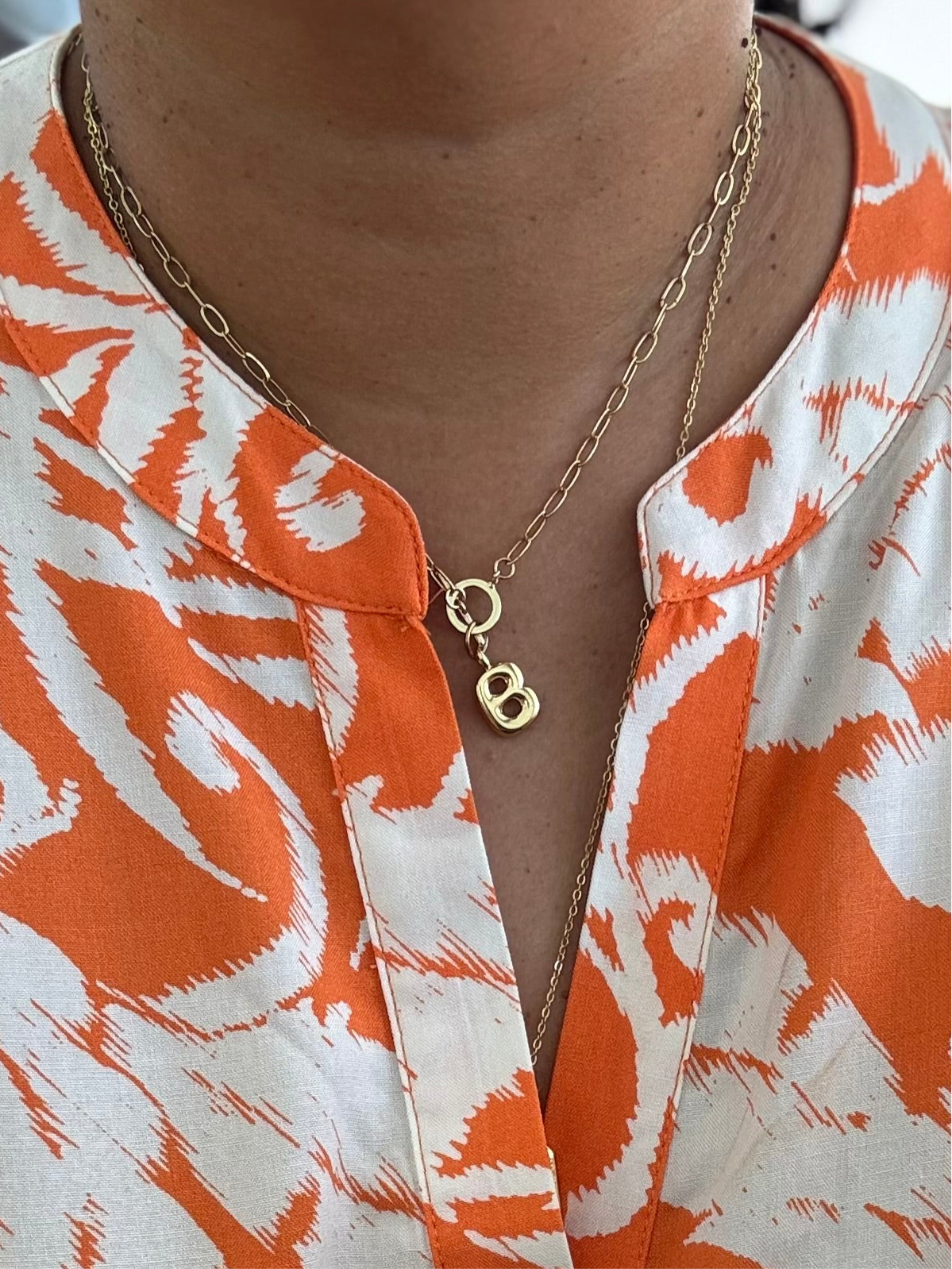 Bubble Initial Necklace
