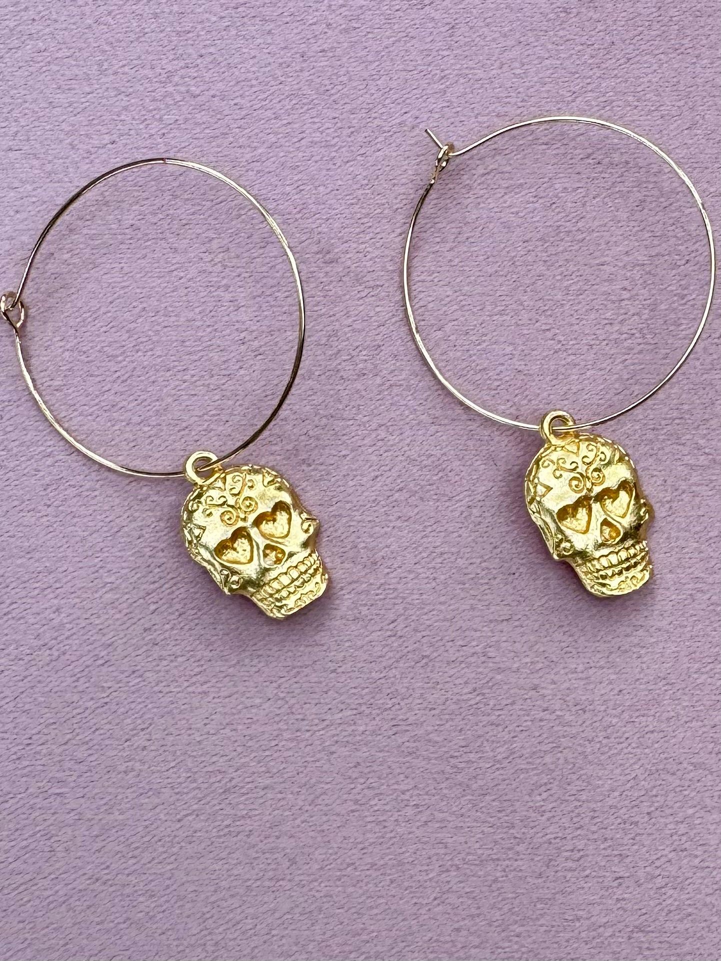 Sugar skull hoops