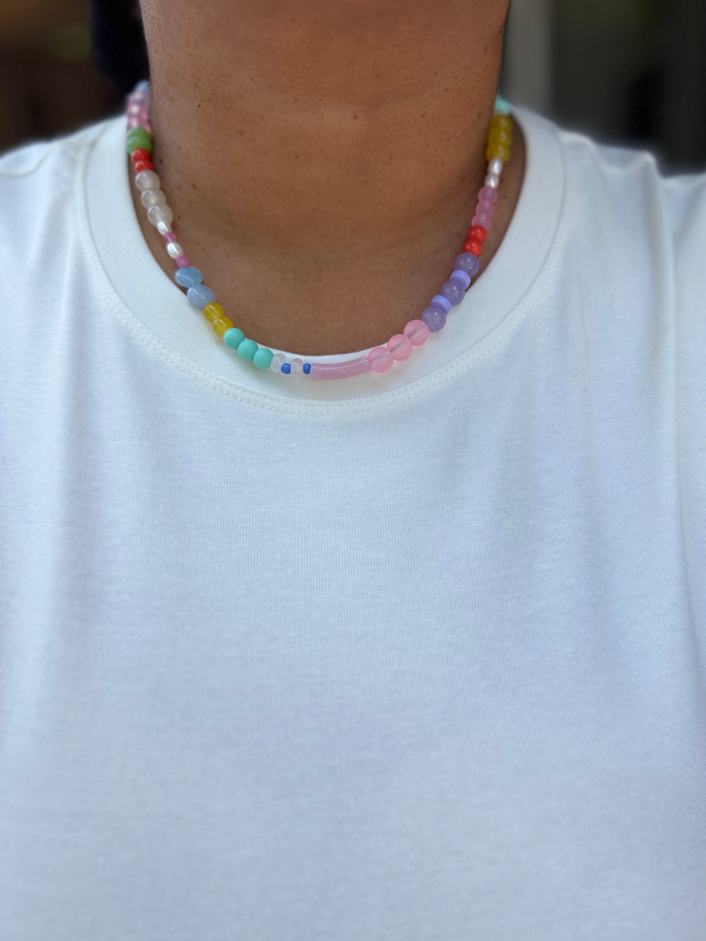 Sunny beaded necklace