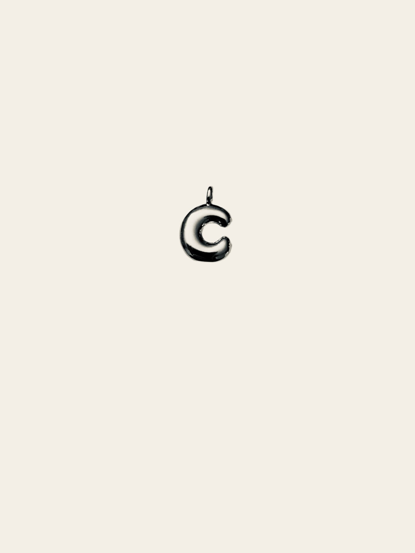 Bubble Initial Necklace (silver)