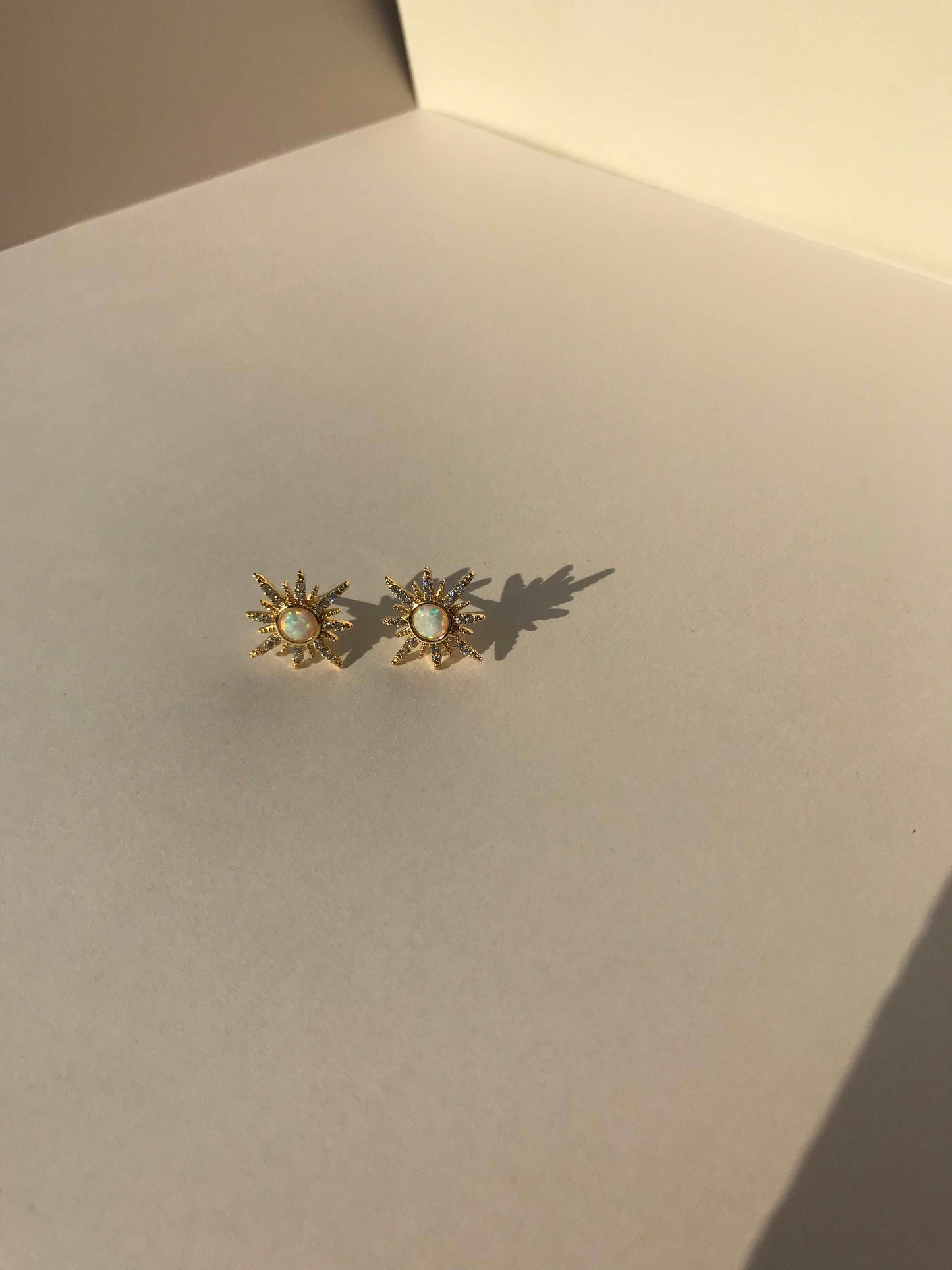 Starburst opal studs