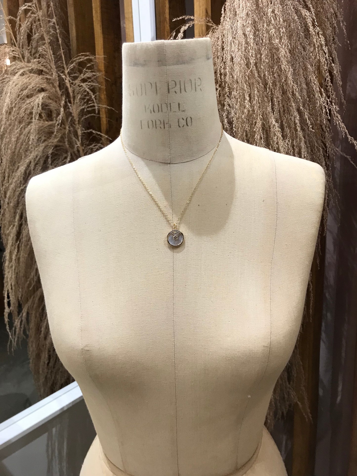 Mother Of Pearl Dial Necklace
