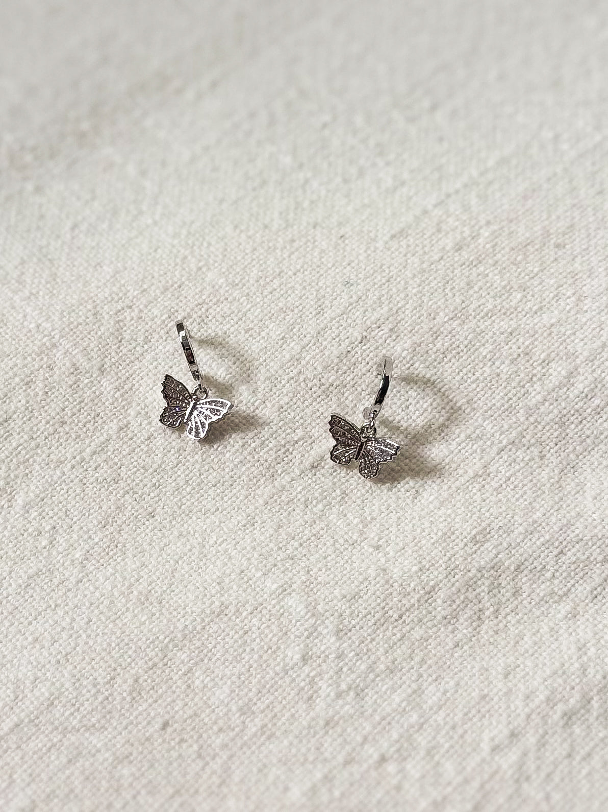 Silver Butterfly Huggies