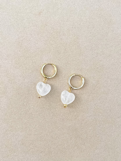 Quartz Heart Huggies
