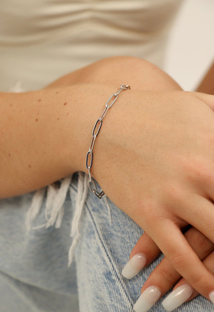Silver link bracelet