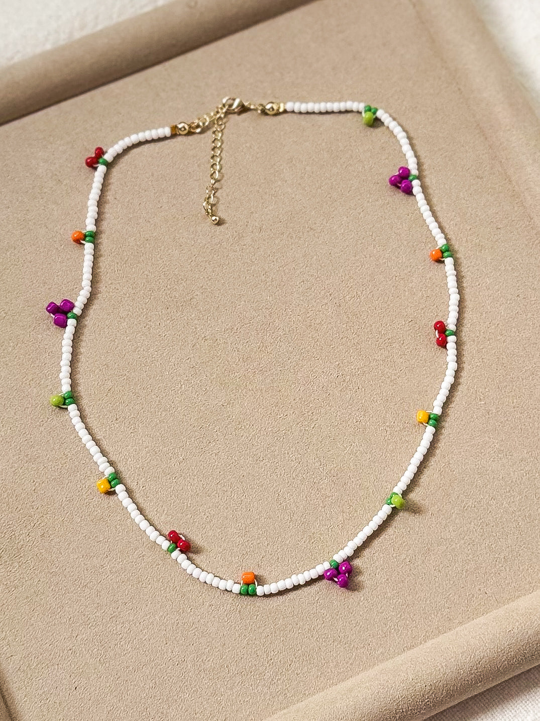 Mixed fruit beaded necklace 🍇🍊🍒🍋