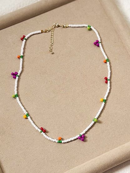 Mixed fruit beaded necklace 🍇🍊🍒🍋