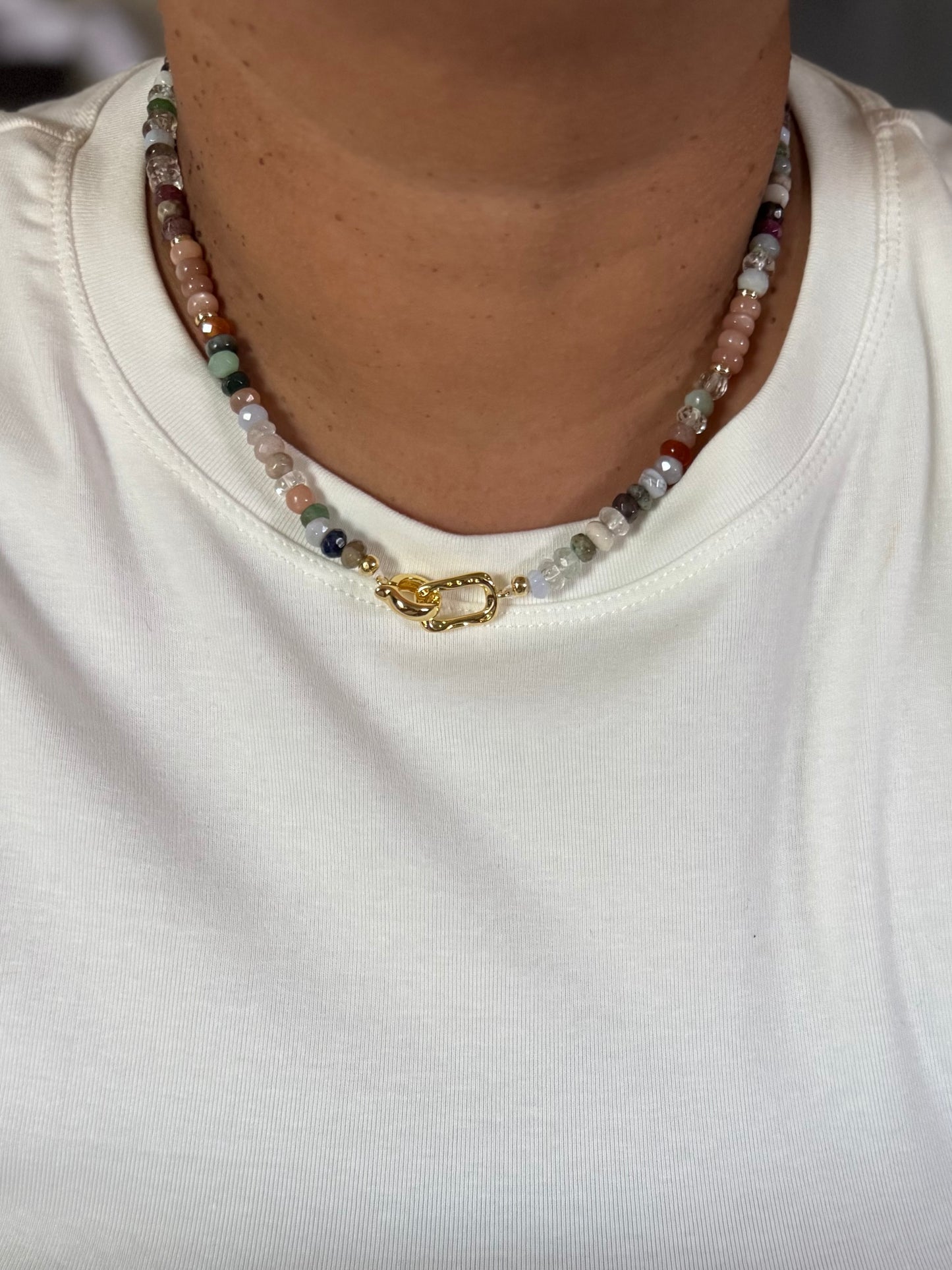 Mixed stone necklace