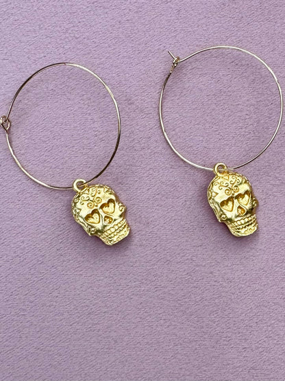 Sugar skull hoops