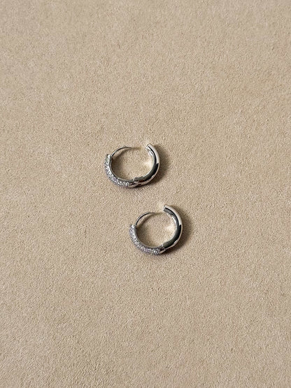 Silver pave Huggies