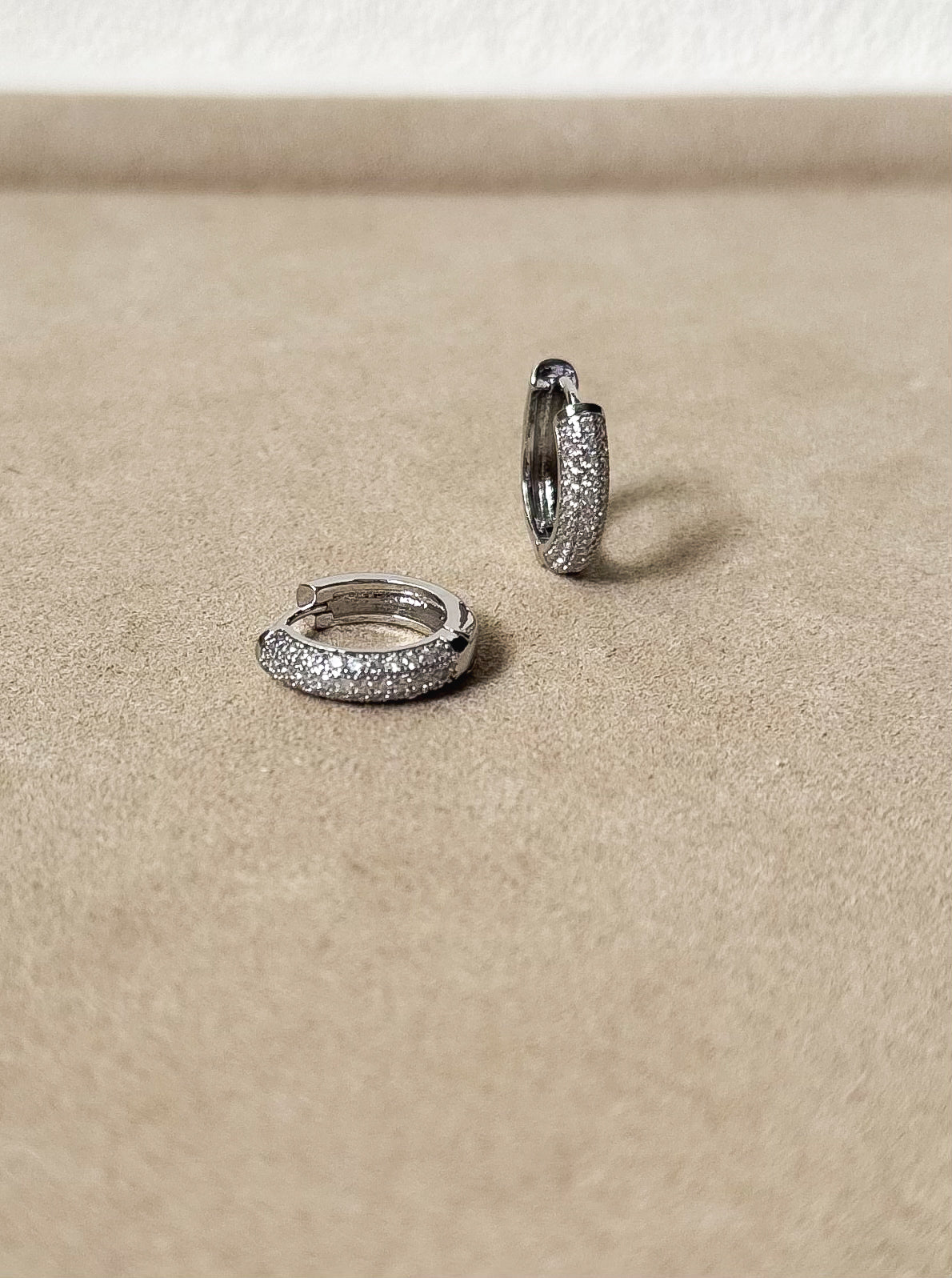 Silver pave Huggies