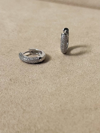Silver pave Huggies