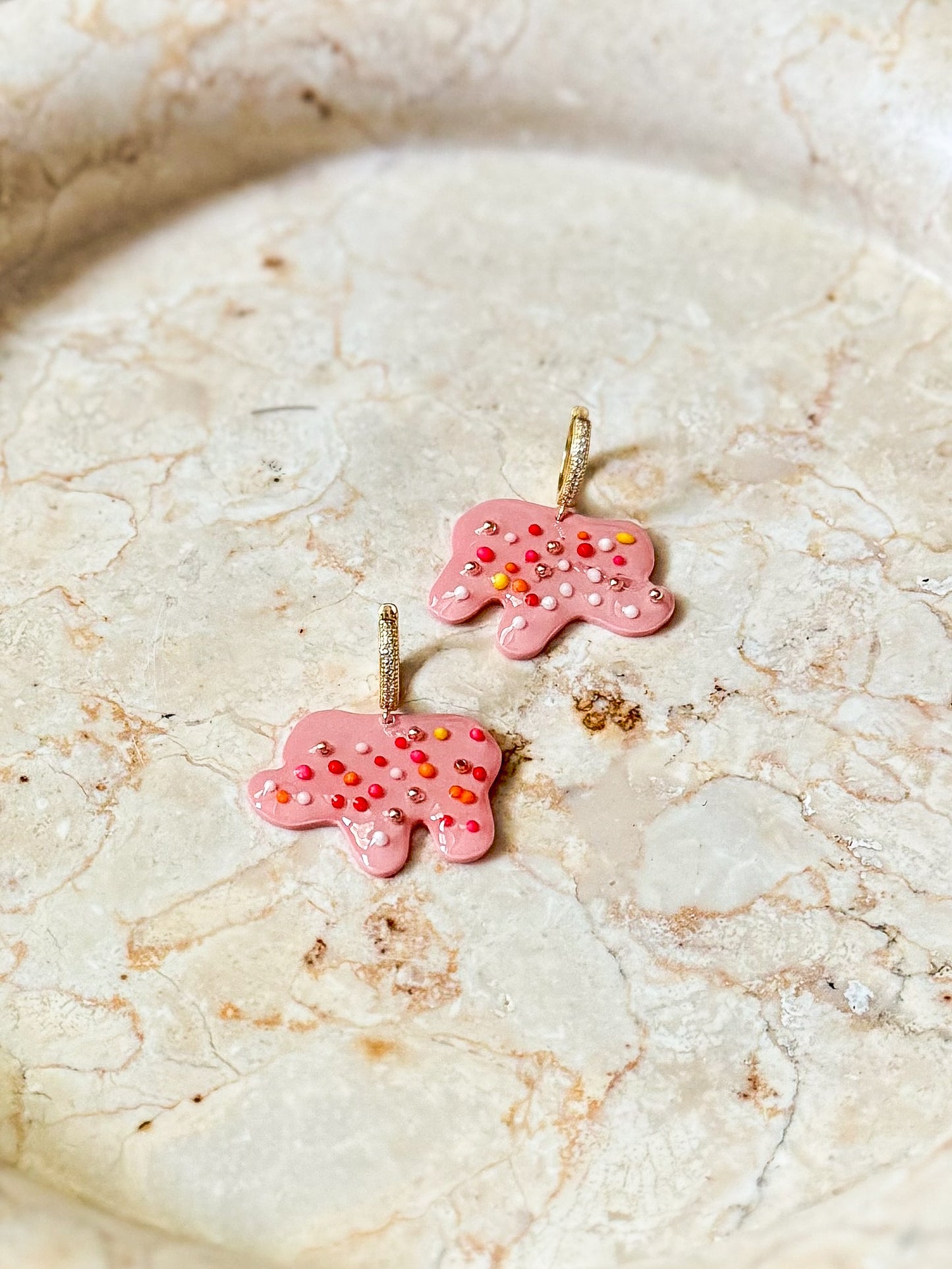 Elephant cookie earrings
