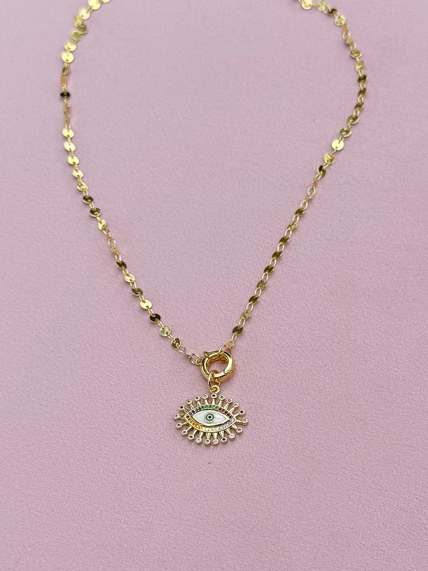 Radiant eye necklace