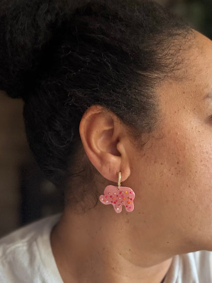 Elephant cookie earrings