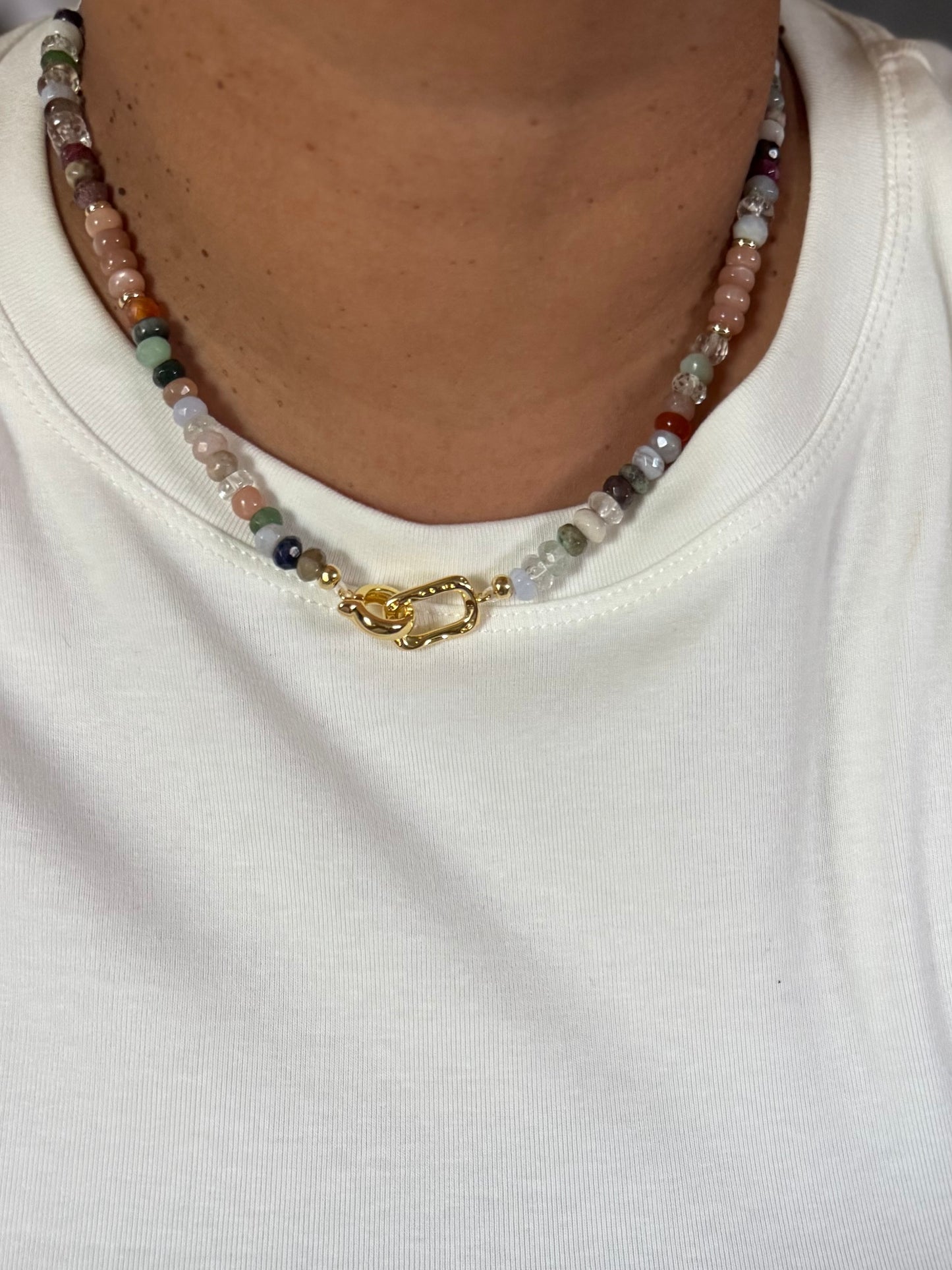 Mixed stone necklace