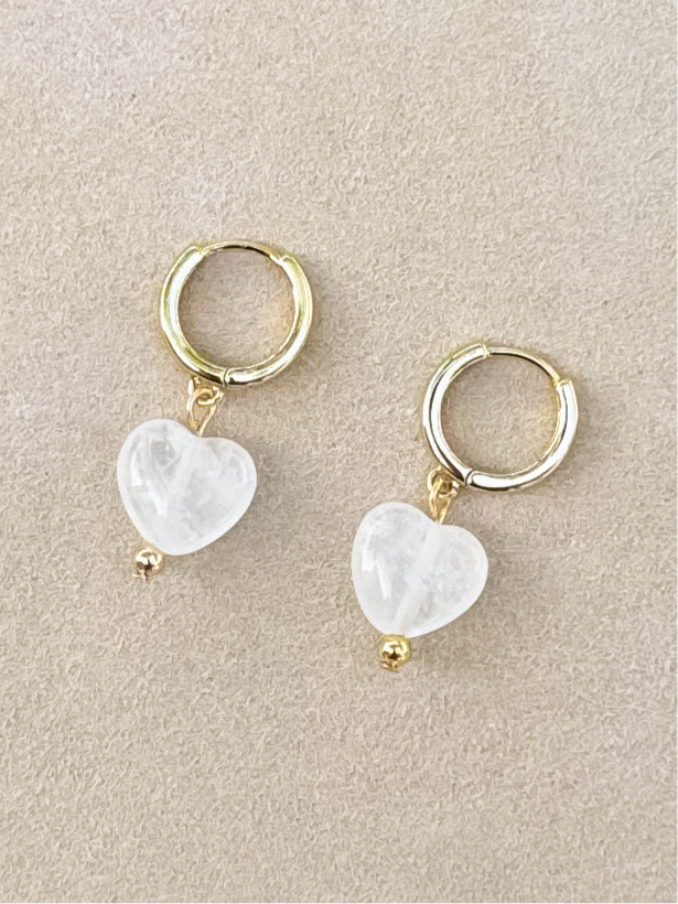 Quartz Heart Huggies