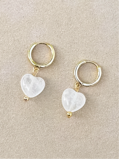 Quartz Heart Huggies