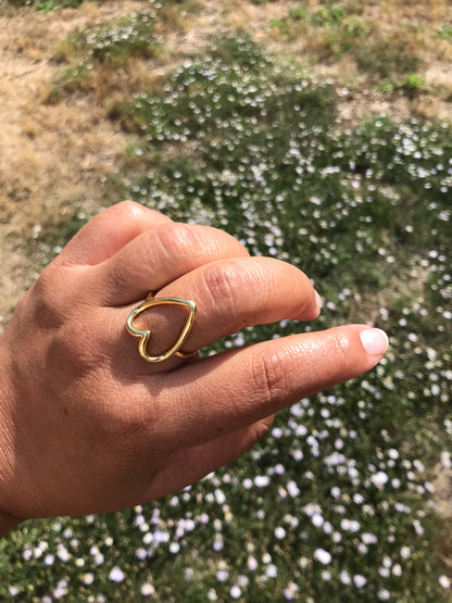 Open heart ring