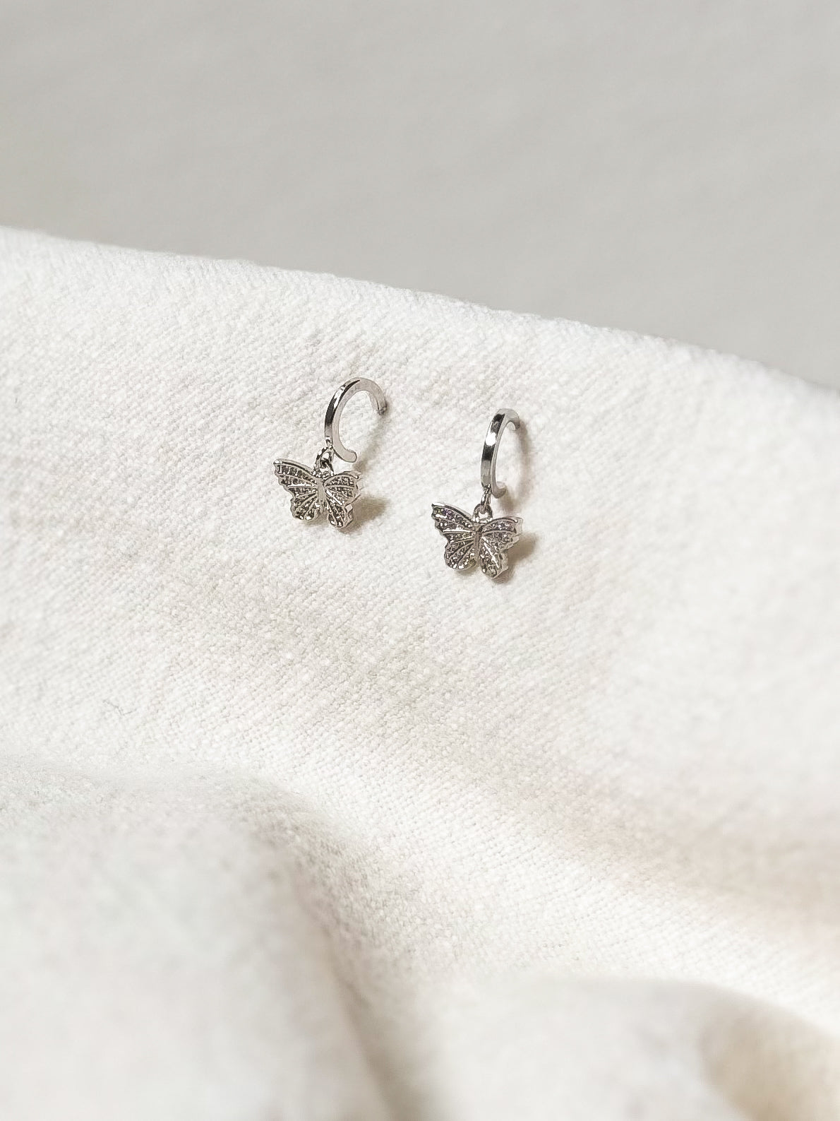 Silver Butterfly Huggies