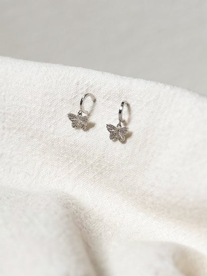Silver Butterfly Huggies