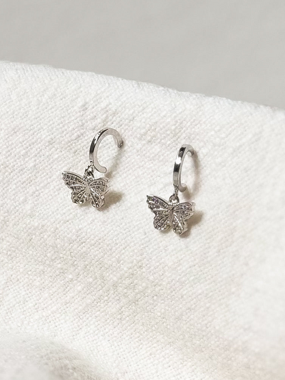 Silver Butterfly Huggies