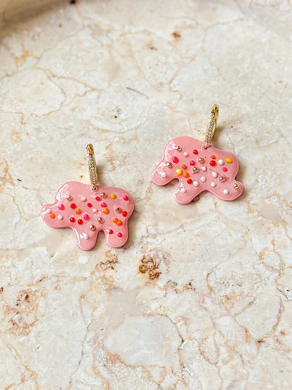 Elephant cookie earrings