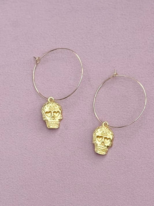 Sugar skull hoops