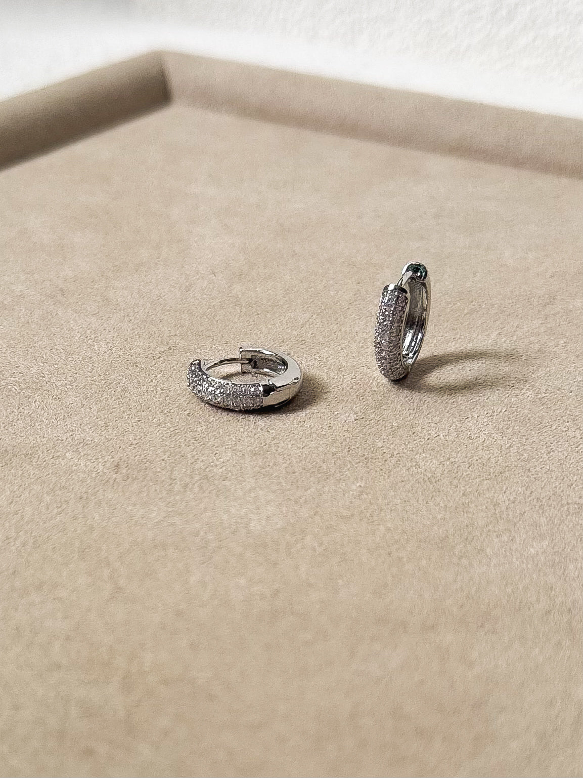 Silver pave Huggies