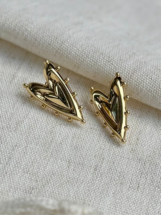 Gold studded hearts