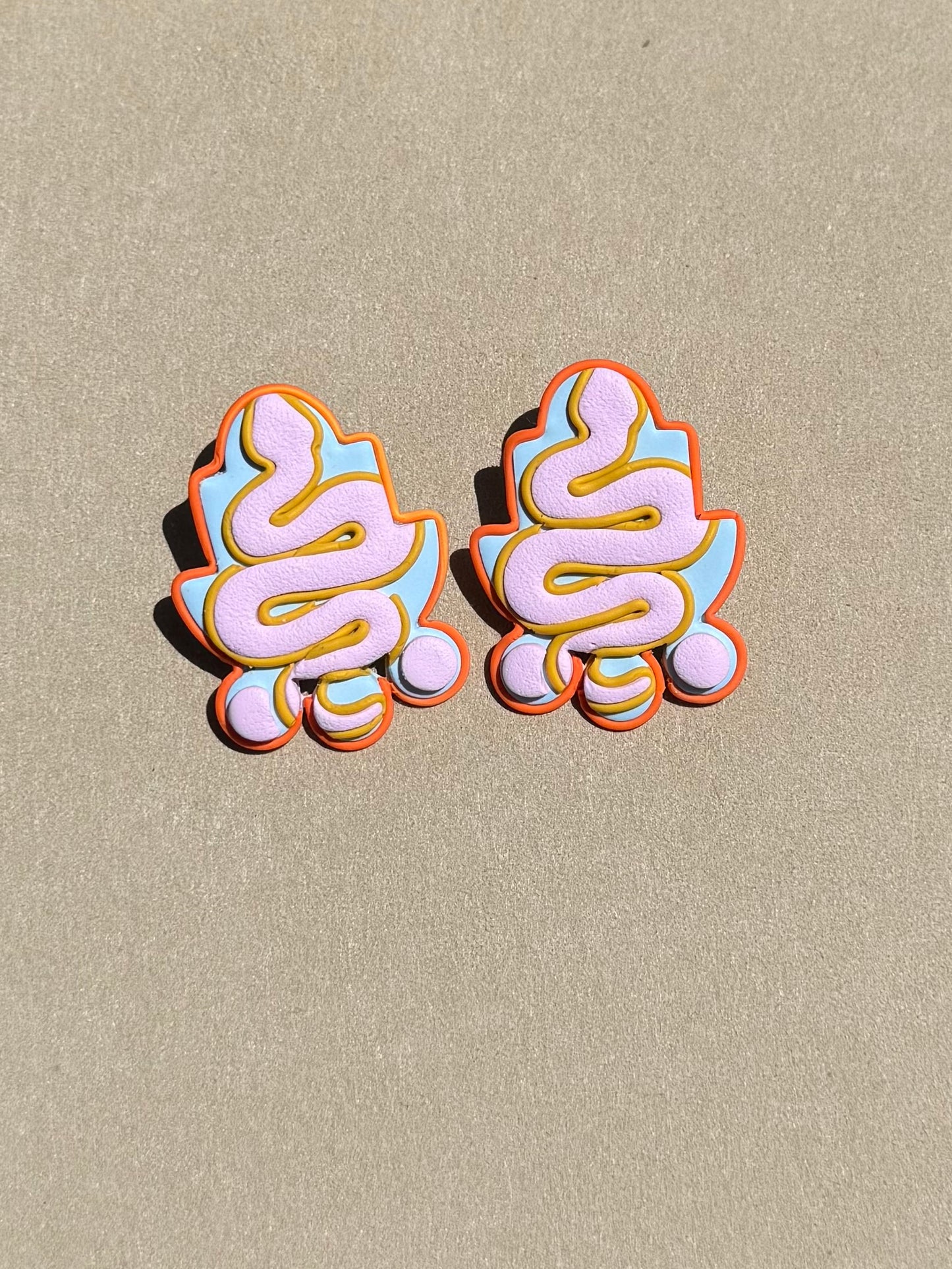 Vibrant snake earrings