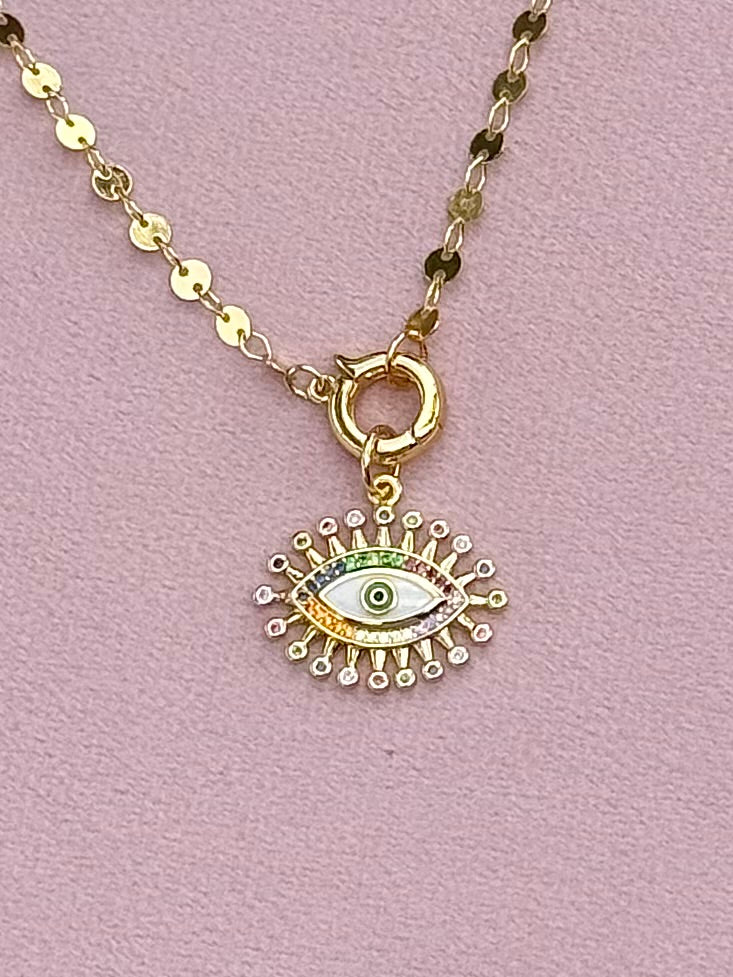 Radiant eye necklace