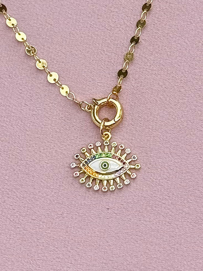 Radiant eye necklace