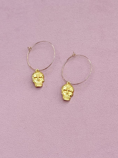 Sugar skull hoops