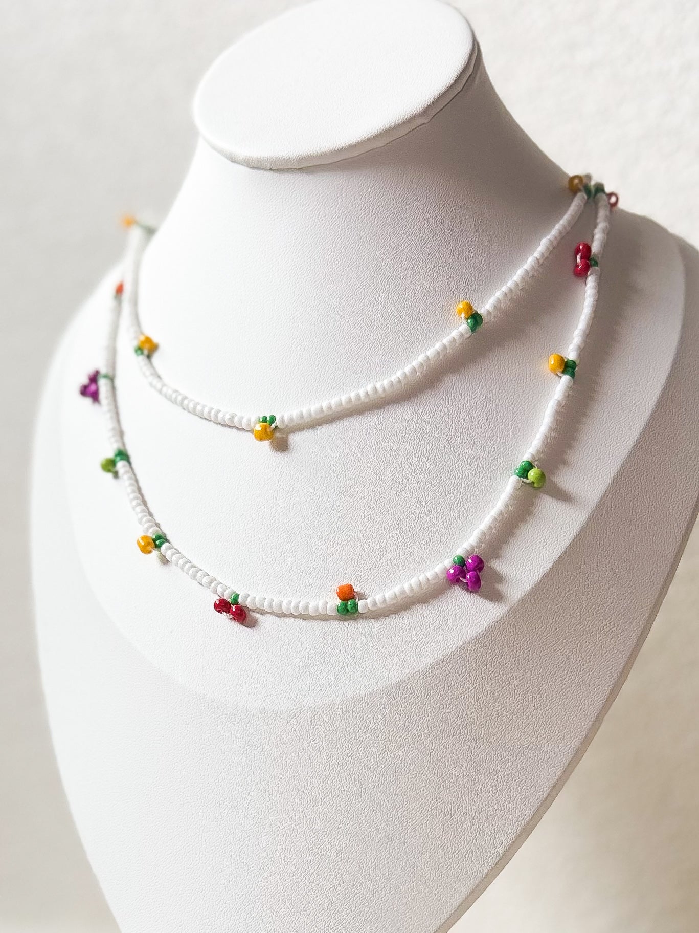 Mixed fruit beaded necklace 🍇🍊🍒🍋