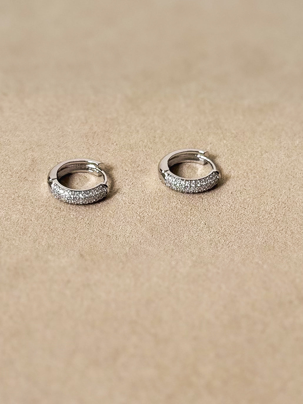 Silver pave Huggies