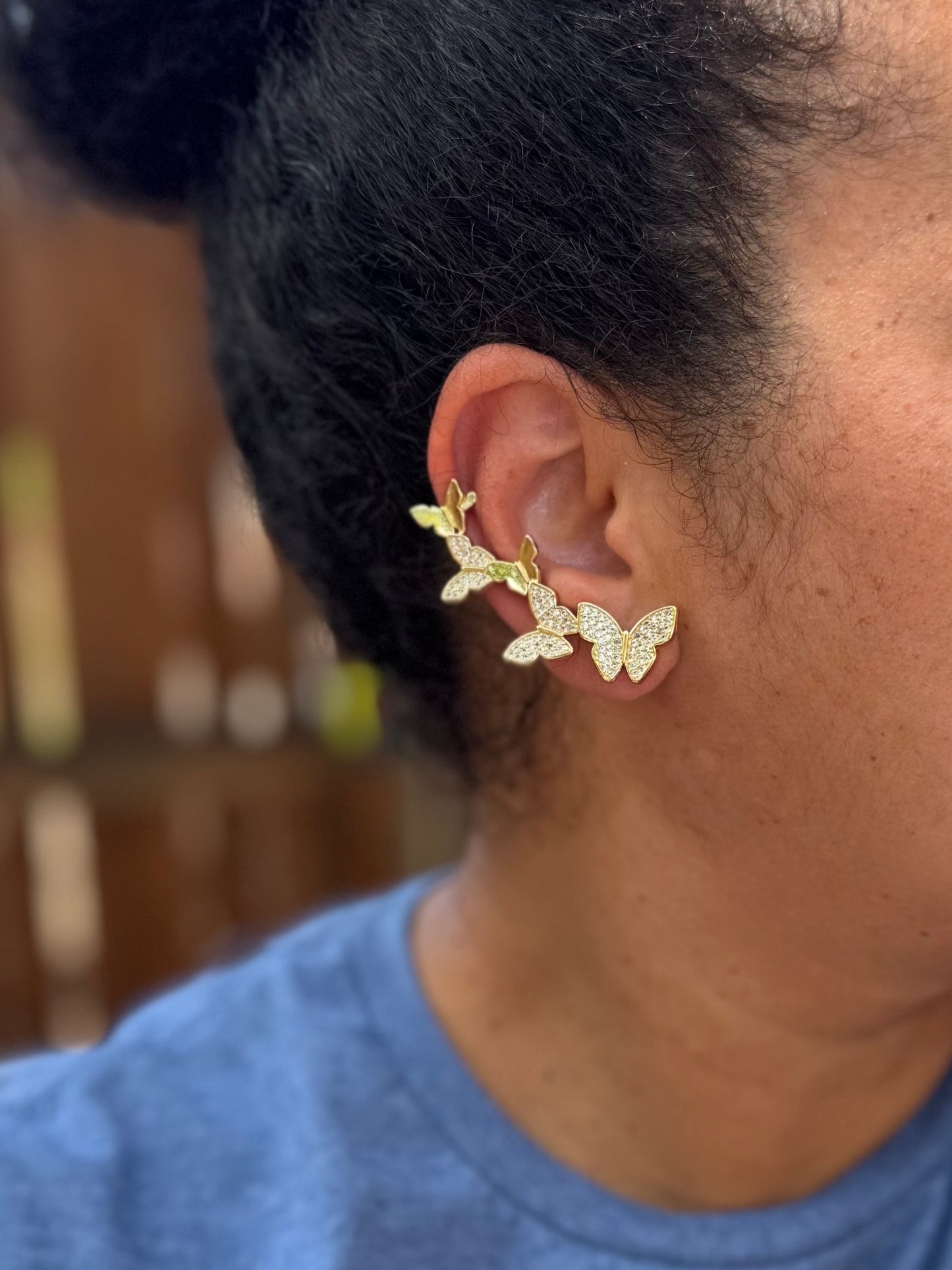 Butterfly ear climber set