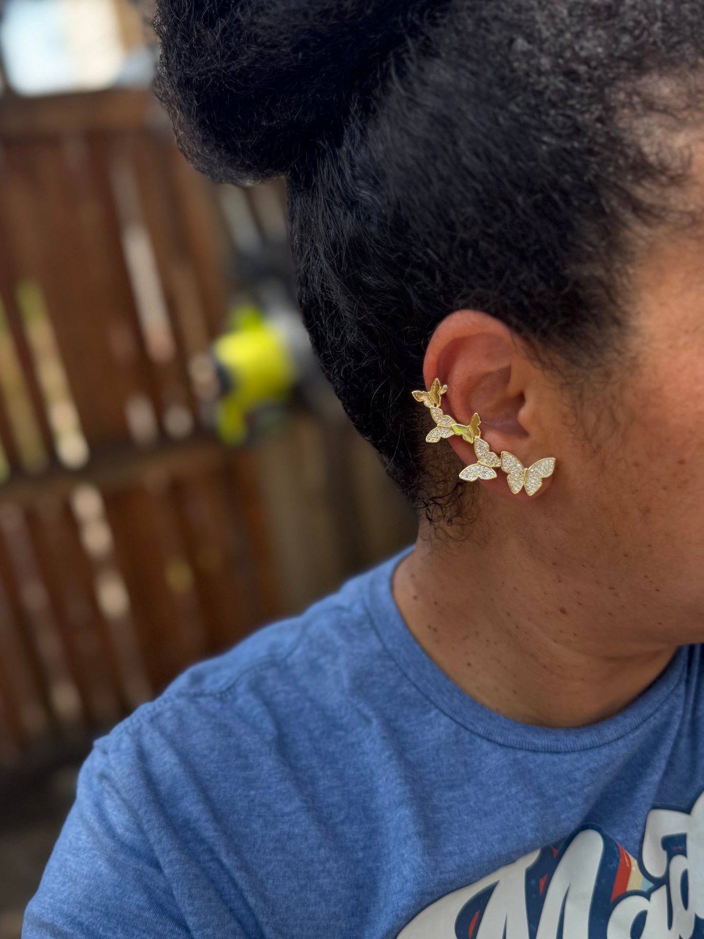 Butterfly ear climber set