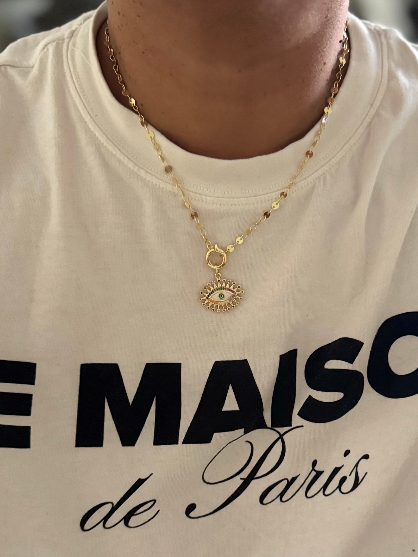 Radiant eye necklace
