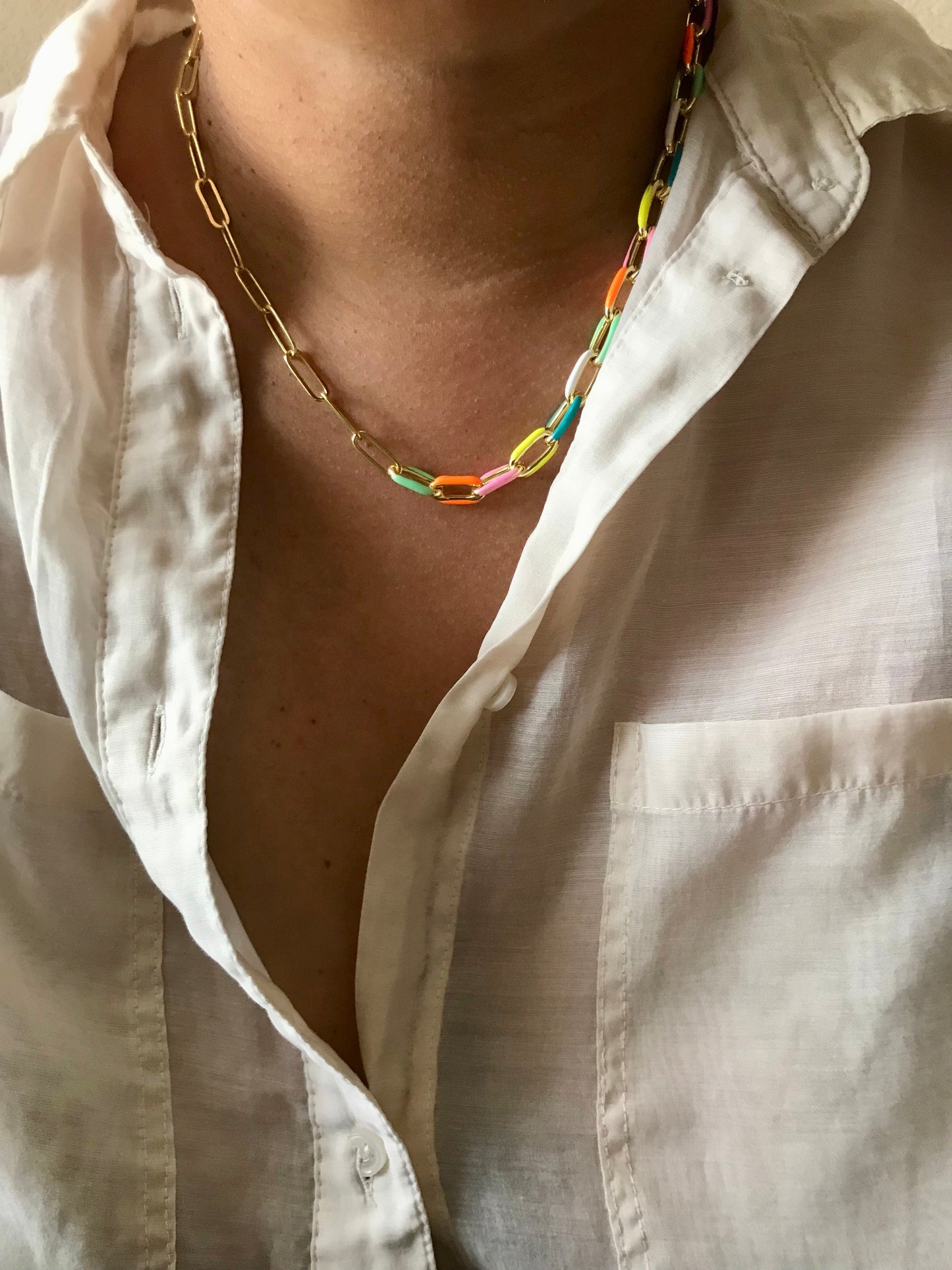 Summer link necklace