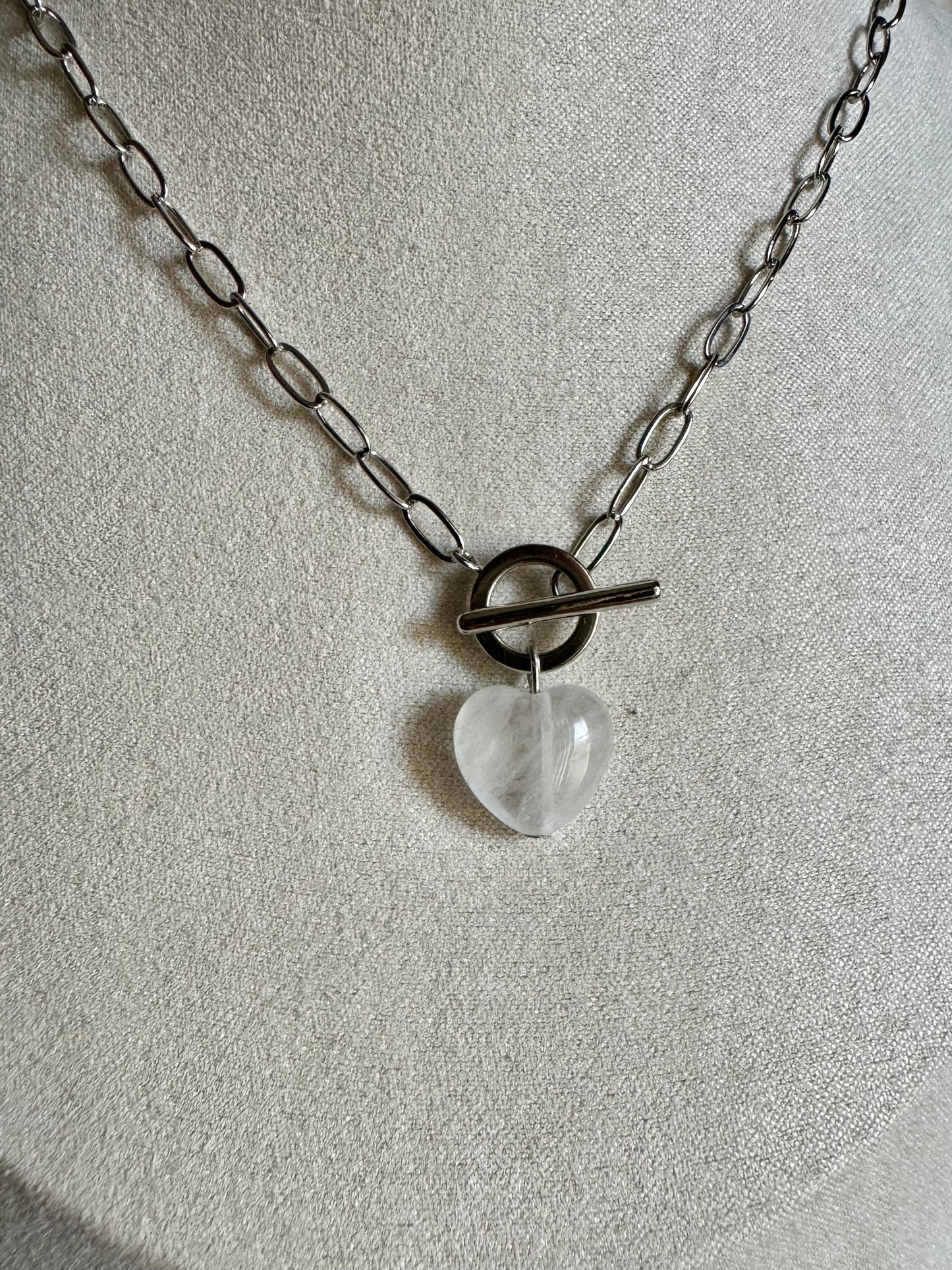 Quartz heart (silver)