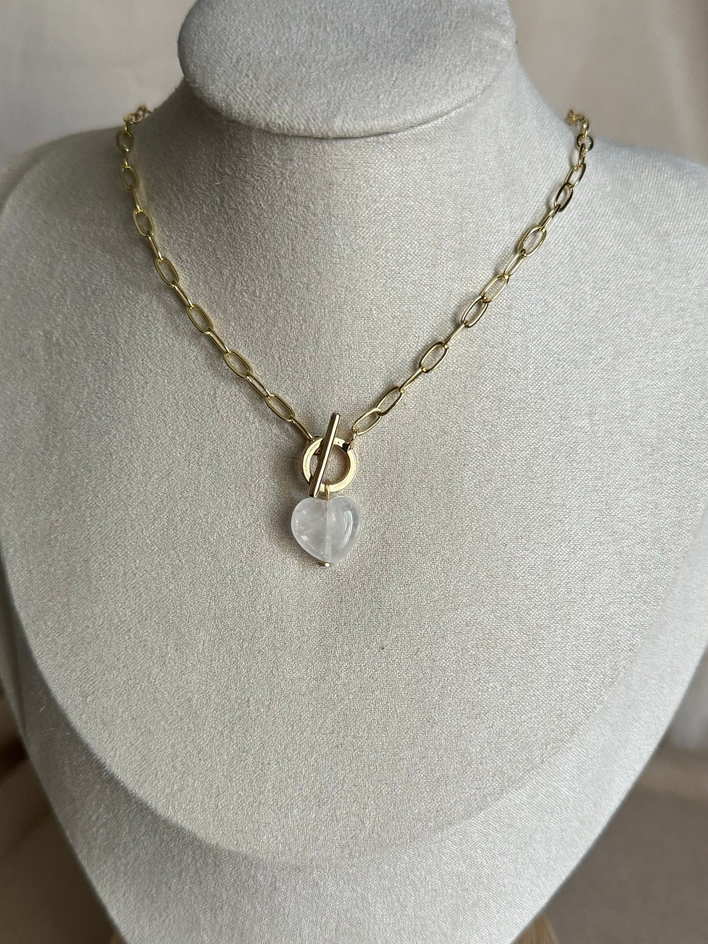 Quartz heart (gold)