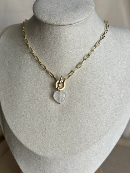 Quartz heart (gold)