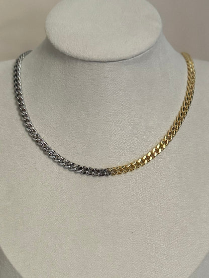 Two Tone Curb Necklace