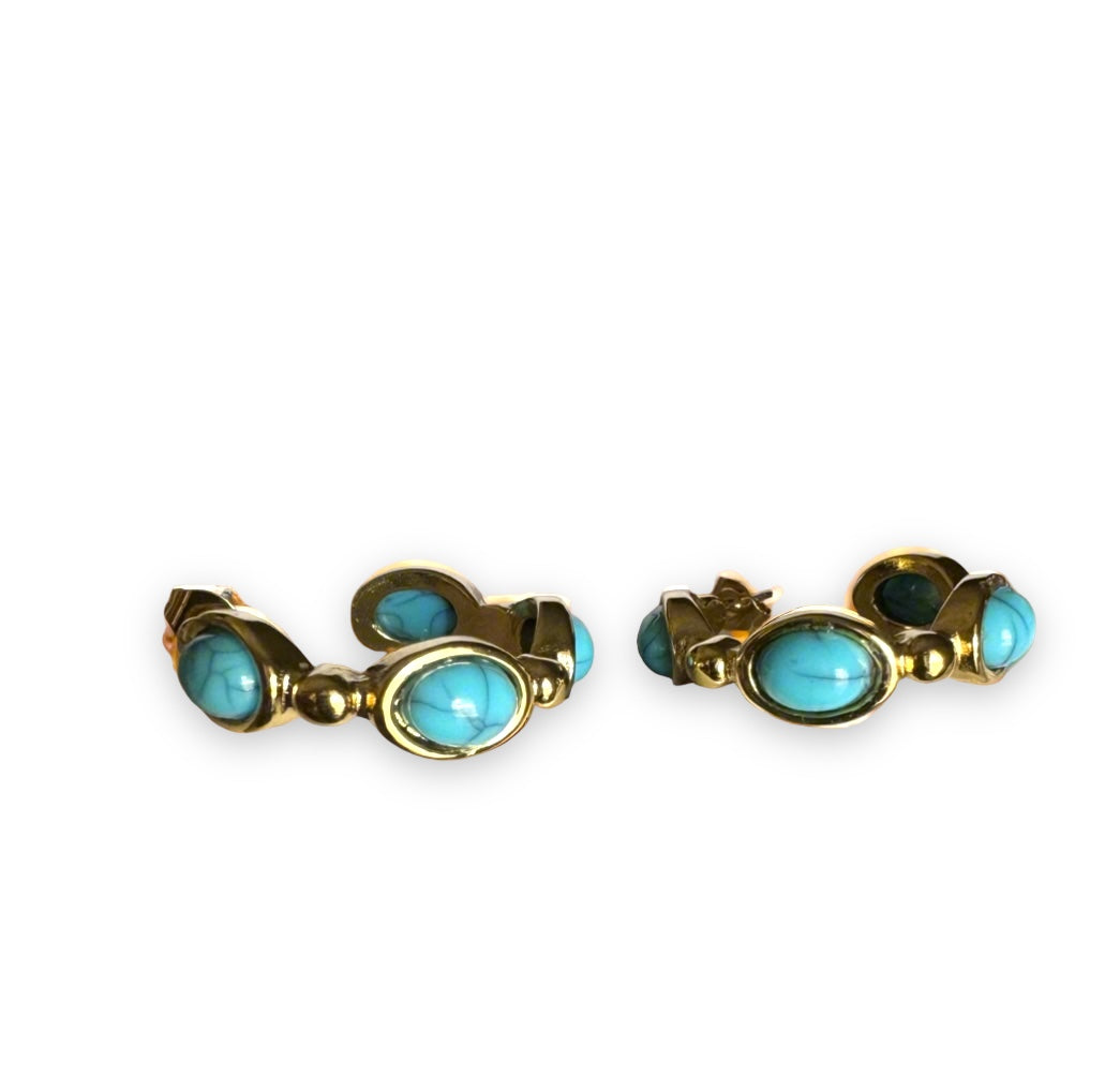 Turquoise inspired Hoops