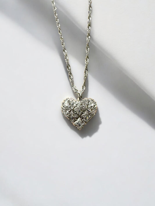 Silver crusted heart