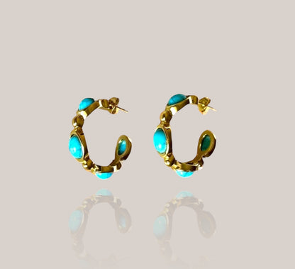 Turquoise inspired Hoops