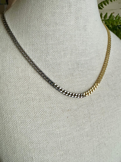 Two Tone Curb Necklace