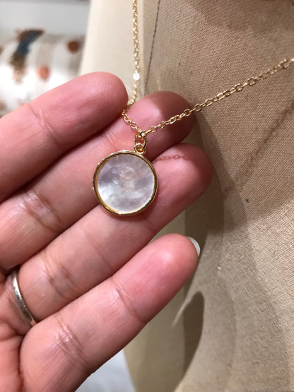 Mother Of Pearl Dial Necklace