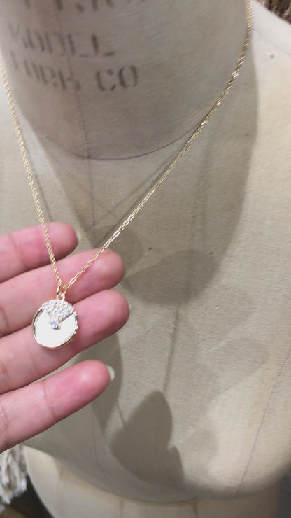 Mother Of Pearl Dial Necklace